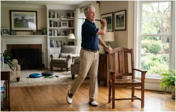 My 12-Minute Easy Golf Exercises for Seniors at Home Routine
