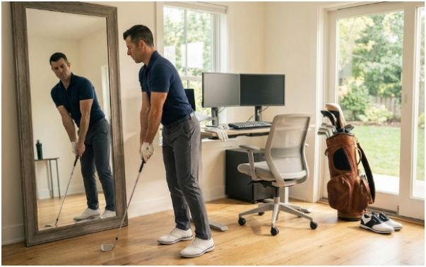 My 8-Minute Desk-to-Tee Routine